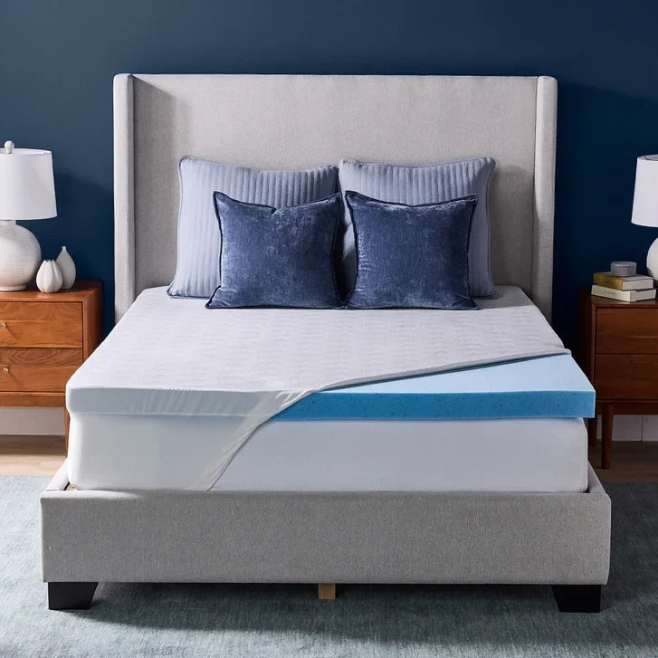 Novaform 3 in. Advanced Cooling Gel Memory Foam Mattress Topper B7434