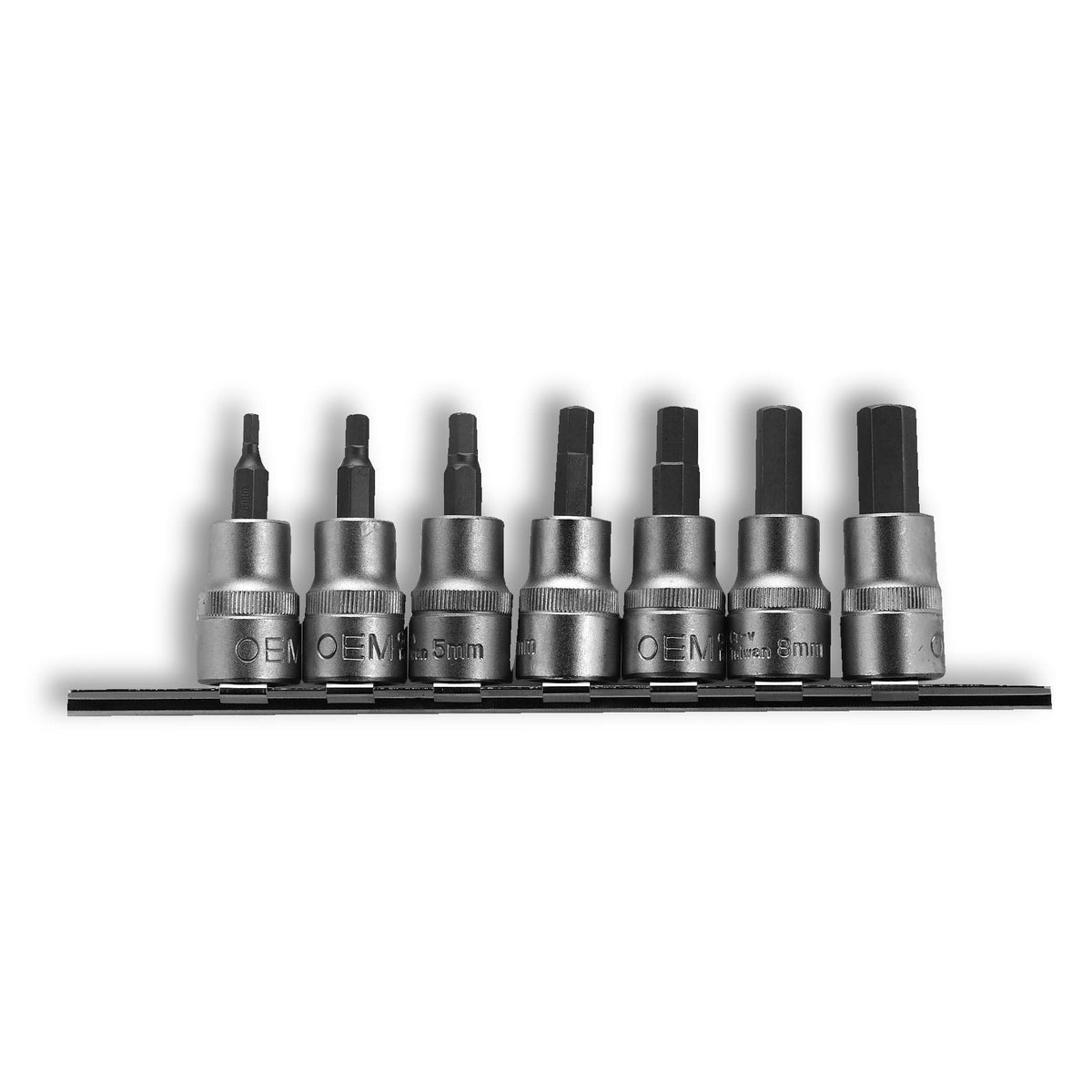 3/8-in Drive SAE Hex Socket Set, 7-pc, Assorted Sizes, 44003