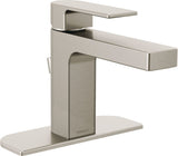 Xander Single Handle Rigid Spout Single Hole Bathroom Sink Faucet WaterSense Certified, Brushed Nickel