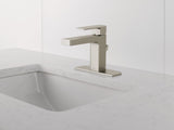 Xander Single Handle Rigid Spout Single Hole Bathroom Sink Faucet WaterSense Certified, Brushed Nickel