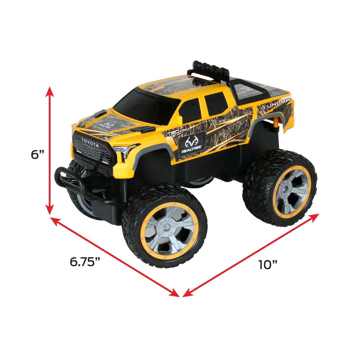 Yellow Tundra RC Car, 100-ft Range