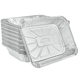 Rectangle Foil Reusable Half Size Steam Baking Pan, Silver, 12-in, for Baking/Cooking/Steaming