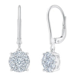 Round Brilliant Diamond Drop Earrings (1.00 ctw)
