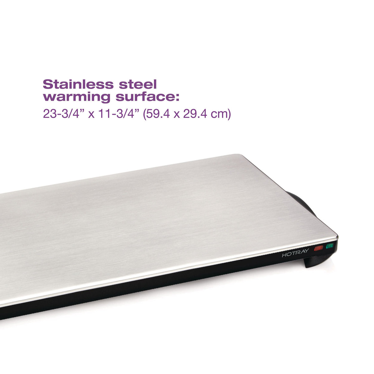 Stainless Steel Cordless Hotray Warming Tray, 1000 W, 23-3/4-in