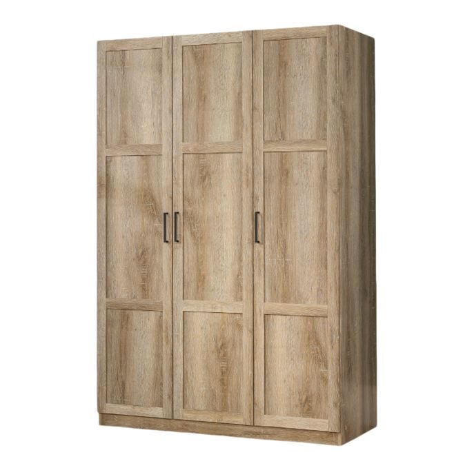 3 Door Wardrobe, Shaker Oak