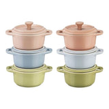 Non-Stick Ceramic Mini Macaron Cocotte Set, 6-pc