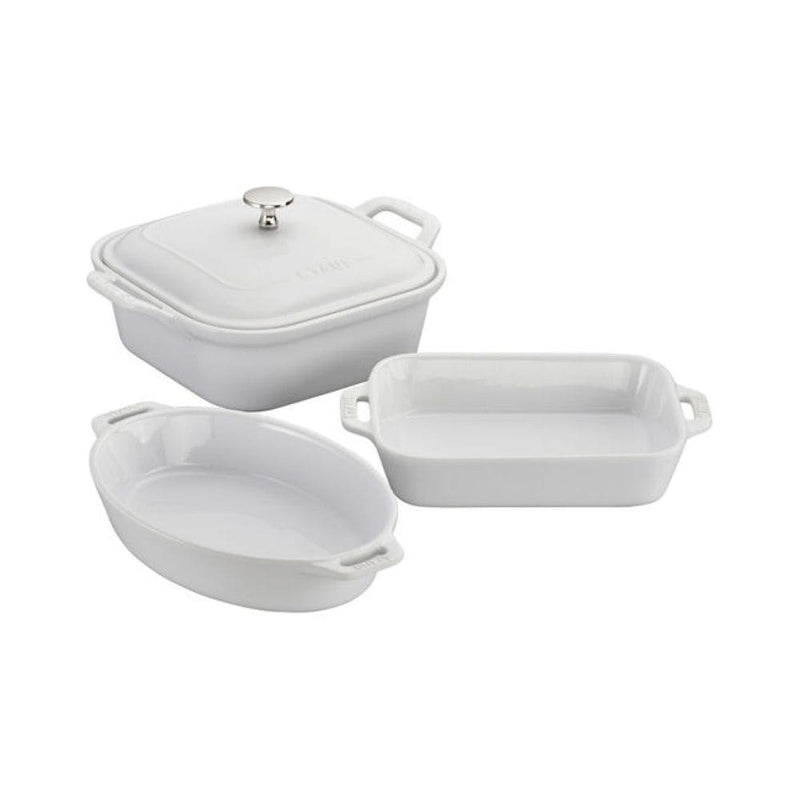 White Non-Stick Ceramic Mixed Baking Set, 4-pc V6283