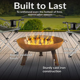 Decor Rustic Cast Iron Fire Bowl, 30-in