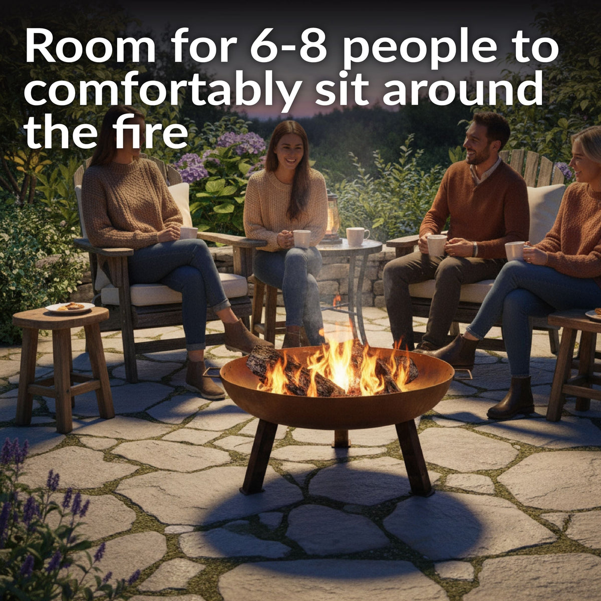 Decor Rustic Cast Iron Fire Bowl, 30-in