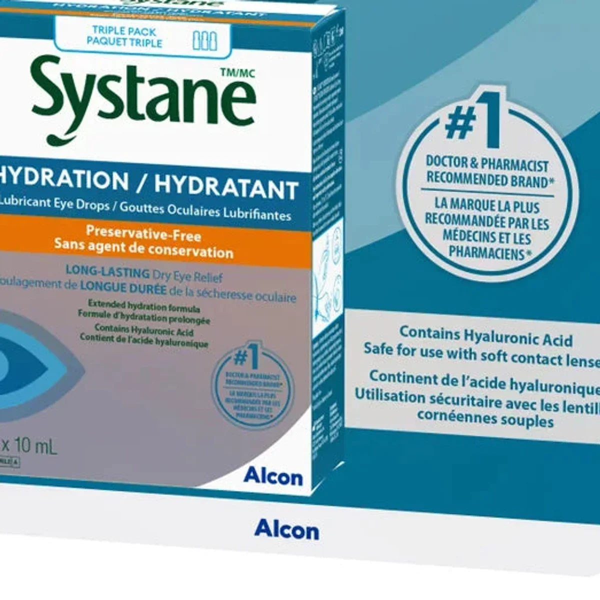 Systane Hydration Eye Drops, 3 x 10 mL