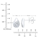 Teardrop Shaped Round Brilliant Diamond Earrings (0.32 ctw)