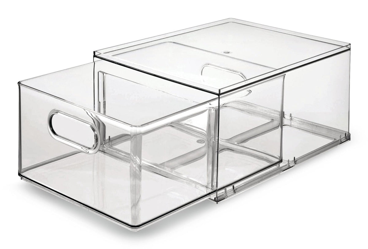 Clear Stackable Divided Customizable Storage Drawer, 11.5-L