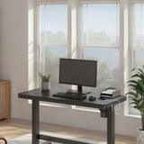 Tresanti Tessa 119.4 cm (47 in.) Adjustable Height Desk with LED Lighting, Black