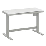 Tresanti Tessa 119.4 cm (47 in.) Adjustable Height Desk with LED Lighting, White