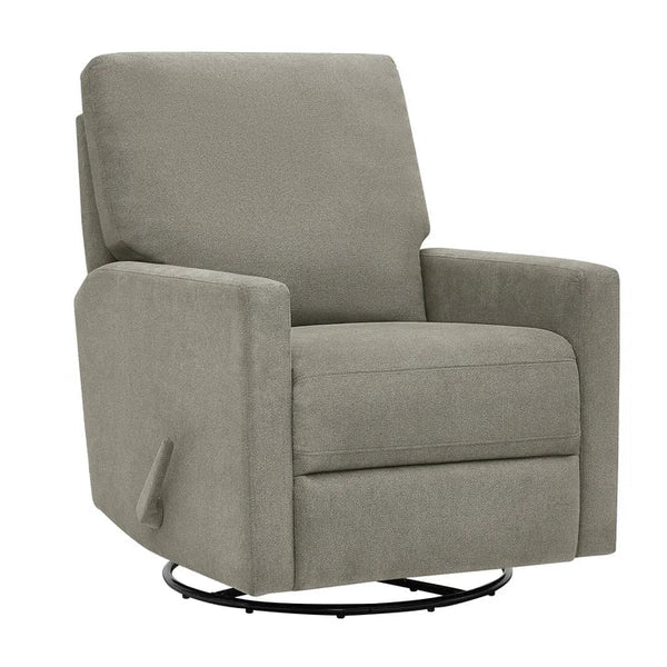 True Innovations Paxley II Grey Fabric Swivel Glider Recliner L4160