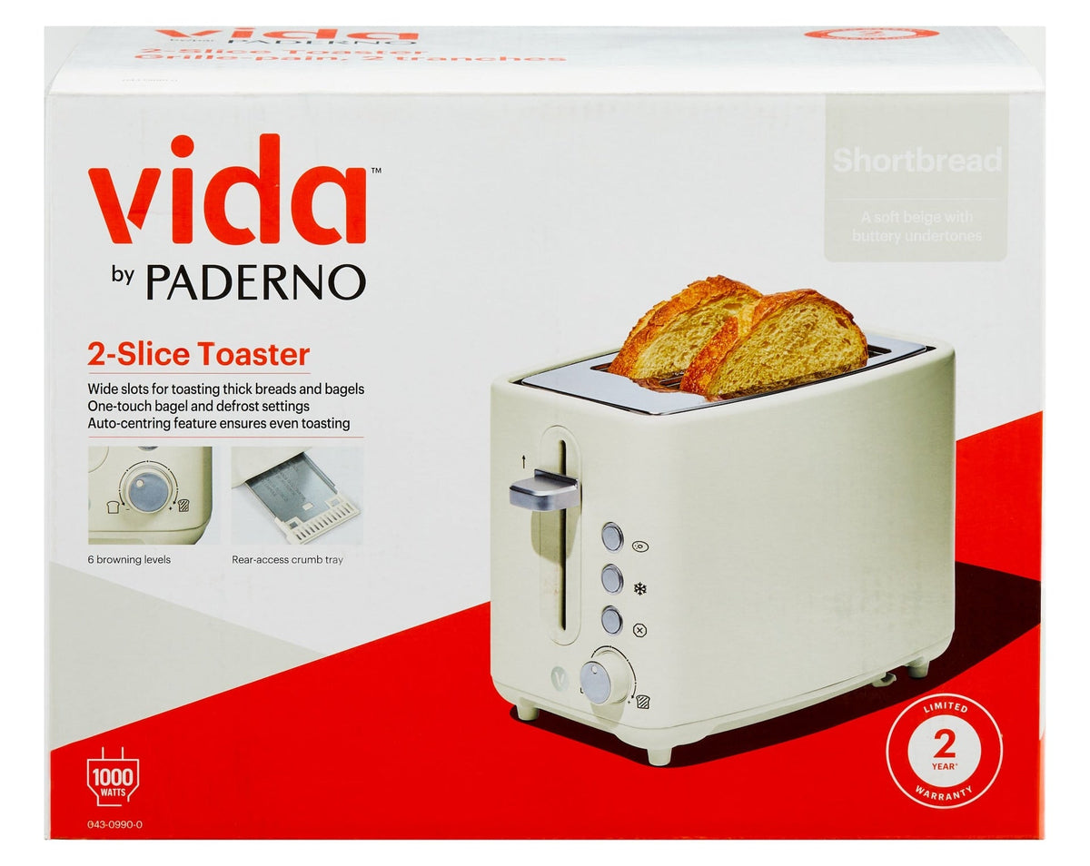 Colour Series 2-Slice Toaster with 3 Settings, Shortbread