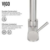 Zurich Single Handle Pull Down Spray Kitchen Faucet, Stainless Steel