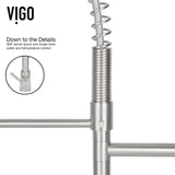 Zurich Single Handle Pull Down Spray Kitchen Faucet, Stainless Steel