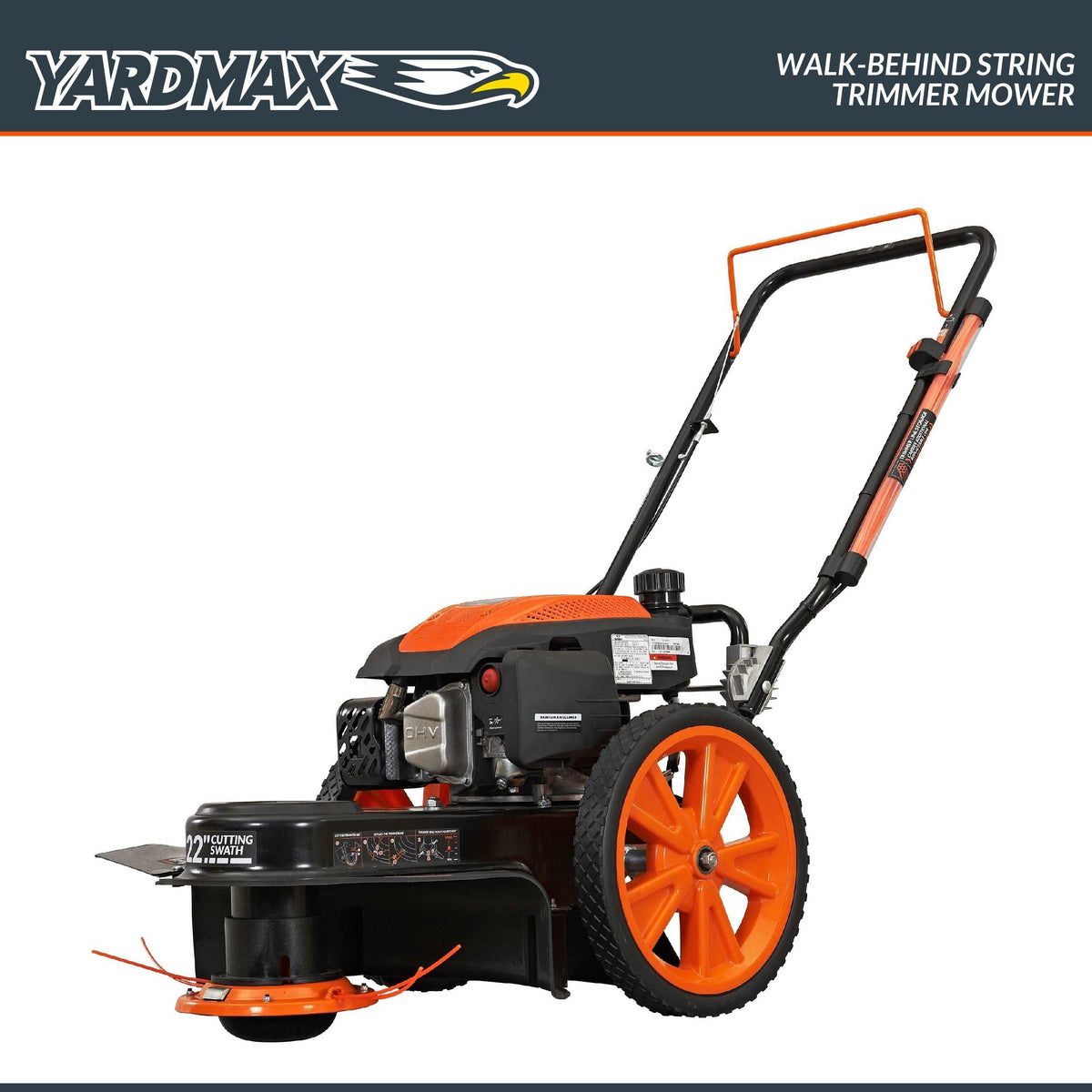 Yardmax 22 in. 170cc Gas Walk Behind String Trimmer Mower