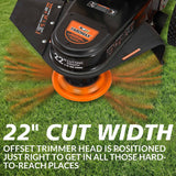 Yardmax 22 in. 170cc Gas Walk Behind String Trimmer Mower