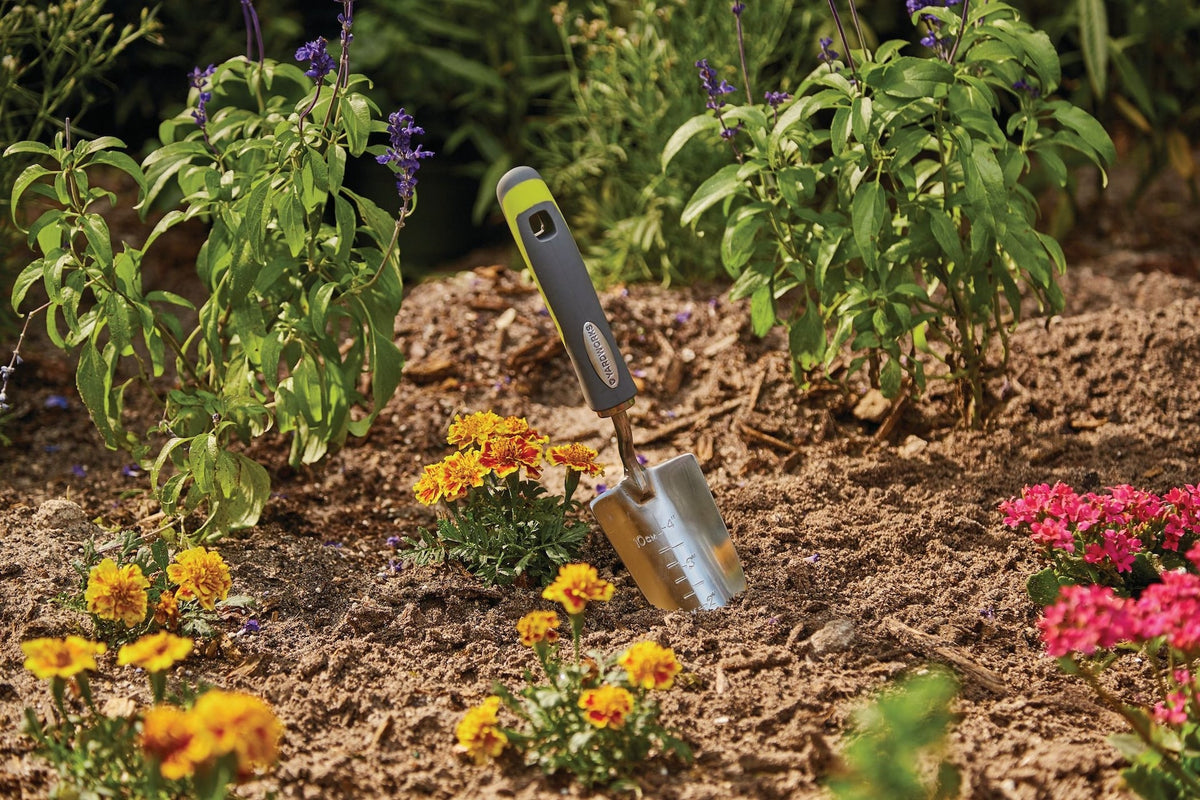 12-in Stainless-Steel Hand Transplanter with Rubber Handle